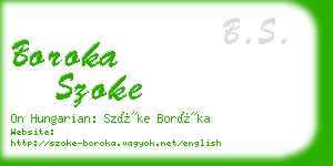 boroka szoke business card