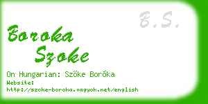 boroka szoke business card